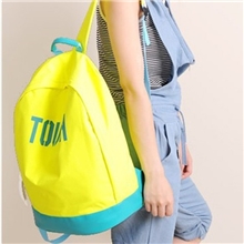 新款时尚撞色双肩包2013韩版流行学院风学生背包荧光旅行包潮包包