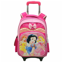 厂家批发2013迪斯尼拉杆书包闪光亮轮小学生拉杆书包2-6年级