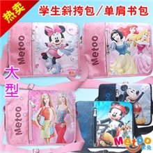 大型白雪公主小学生斜挎包米奇芭比单肩书包男女款批发订做