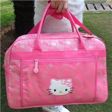 hellokitty提花面料休闲包旅行包大容量行李包提挎两用