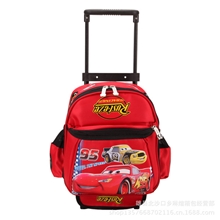 小学生拉杆书包批发,新款书包批发卡通书包汽车总动员书包3色