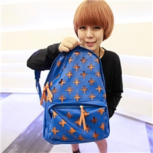 2013新款春款十字架pu皮镂空双肩包学生书包学院风复古包双背包