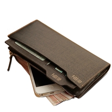 爆款钱包真皮男钱夹长款男士皮夹多卡位拉链手机款礼品钱包