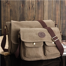 新品爆款单肩斜挎复古纯棉帆布包户外休闲男士多功能包男包批发