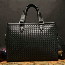 2013新款时尚B家手提真皮男包进口牛皮双面手工编织包商务公文包