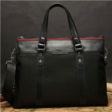 GUC*进口防水牛津布配牛皮男包男士手提包正品商务公文包电脑包