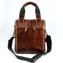 广州真皮男包男士单肩斜挎包休闲商务手提包头层油蜡牛皮包包