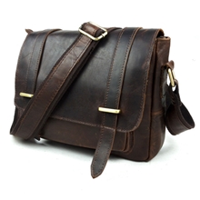 广州真皮男包批发时尚复古邮差包休闲单肩斜挎头层疯马牛皮潮包