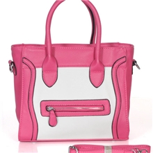 批发供应女包4406欧美新潮中号笑脸包囧字囧脸包糖果色配白包