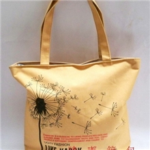 批发蒲公英帆布包时尚黄色帆布女包女包批发帆布单肩女包