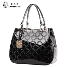 老人头女包款正品2013新牛皮女包女手提包单肩包漆皮包138005-2