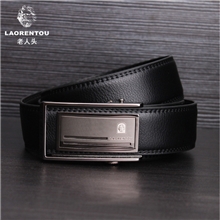 厂家直销老人头自动扣男士皮带高档礼盒真皮腰带一件代发710919