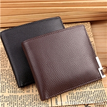 真皮男士商务钱包短款牛皮正品钱包钱夹广州江湖货源分销批发