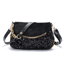 0001淘宝爆款链条多用韩版潮亮片简约时尚蝴蝶结斜挎包一件代发