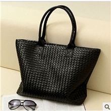 批发直销原单韩版大容量PU编织包包手袋单肩休闲包2013新款女包