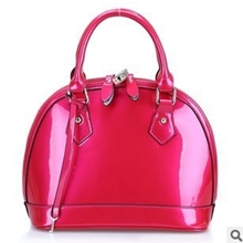 镇店之宝热销范冰冰同款高档贝壳包真皮女包糖果色漆皮包厂家批发