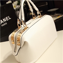 maofeier新款潮欧美风复古OL休闲通勤包鳄鱼纹医生包手提女包时尚