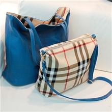 批发英伦包新款欧美格子女包韩版女包两面用背包时尚休闲包