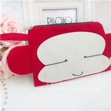 8029-平面猴化妆包/零钱包/收纳包时尚布艺手提包