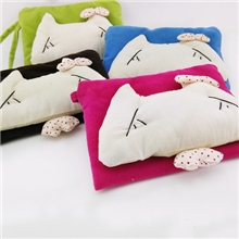 8810-多多猫双层化妆包多功能包韩版布艺包收纳包