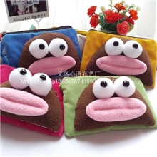 8818-大嘴鸡双拉链可爱双层化妆包手拿包出门必备