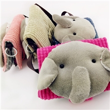 A1028--呆呆象三折多功能钱包毛绒钱夹韩版卡通布艺钱包钱夹