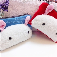 8060-毛绒兔化妆包可爱女士包个性手机包/收纳包