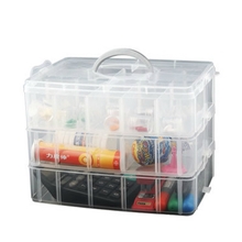 特大号三层自由分离式30格多用储物箱首饰盒收纳整理盒批发