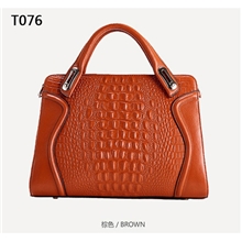 意尔丹2013新款真皮女包欧美复古鳄鱼纹牛皮手提单肩斜跨包热卖