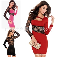 情趣内衣厂家外贸货源欧美性感长袖迷你短裙情趣内衣批发2199