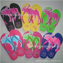 广州番特厂家现货批发2013新款EVA卡通小廘人字拖鞋PVC人字拖