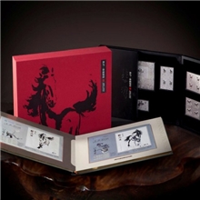 马年高端纯银商务珍藏纪念礼品徐悲鸿奔马珍邮四方联立体纯银砖