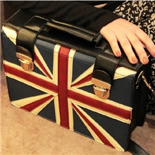 2013新款女包米字英国国旗包复古邮差包公文包单肩斜挎手提定型包