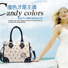 厂家批发2013新款海军风韩版爆款女包休闲单肩斜跨手提刺绣pu包