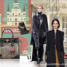 新款时尚复古小王子公主包学院风镂空单肩斜挎手提女包包一件代发