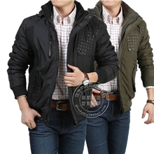 AFSjeep/战地吉普修身夹克式棉衣棉服男装爆版可脱帽棉衣8855