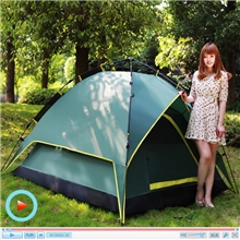 军用户外露营帐篷厂家批发礼品3-4人双层自动帐篷三用沙滩儿童帐