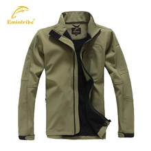 渔民部落户外男软壳衣防水防风抓绒软壳衣保暖透气软壳冲锋衣