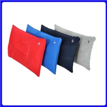 供应户外方形充气枕头旅行植绒睡枕便携靠枕靠垫野营睡袋配件