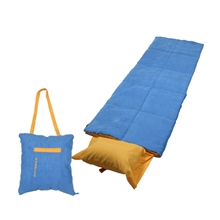 睡袋户外厂家直销鹿皮绒抱枕靠垫睡袋秋冬野营睡袋批发1.3kg