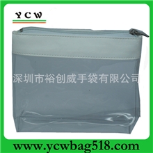 深圳龙岗厂家生产PVC化妆袋订做透明化妆袋外贸手拿拉链包