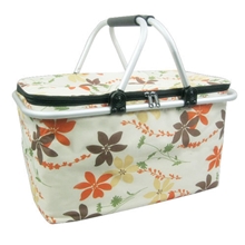 厂家直销购物篮，家用购物篮牛津布购物篮、铝架折叠购物篮