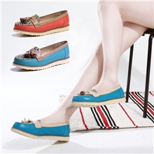 INCOME2013秋季新款女鞋时尚豹纹皮革拼接个性单鞋女鞋厂家直批