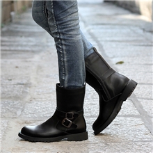 13秋冬新款真皮靴子英伦百搭休闲加绒靴时尚韩版皮鞋厂家批发