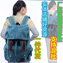 双肩包帆布批发混批加工广告包定做新款韩版休闲书包学生包085
