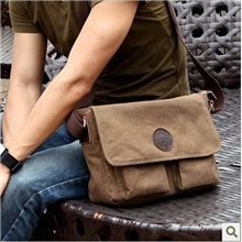 新款复古帆布休闲包单肩包斜挎包韩版潮包男士包包