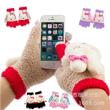 BY06厂家直销暖风触/控卡通手套用于可以触屏的手机专用手套批发