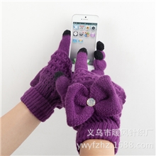 可以触屏的手套批发触摸感应导电手套批发时尚新款针织保暖手套