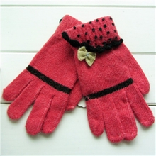 韩版新款女士手套批发全指包指布艺可爱时尚加绒加厚手套148