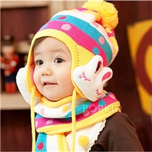 宝宝秋冬季新款韩国love兔子针织毛线婴儿童帽子义乌厂家批发
